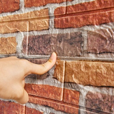 工业风3D立体复古文化砖块墙贴店铺墙面翻新防水泡沫砖贴自粘墙纸图4