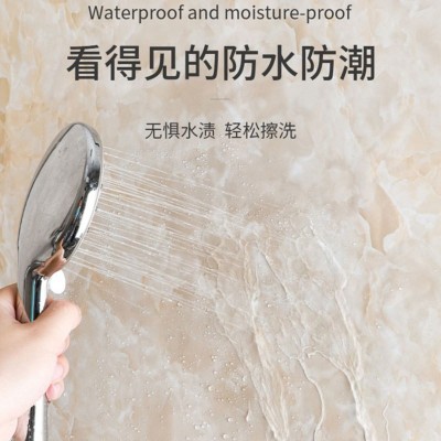 橱柜贴纸衣柜柜门家具翻新防水防潮自粘厨房大理石改色瓷砖贴膜图2