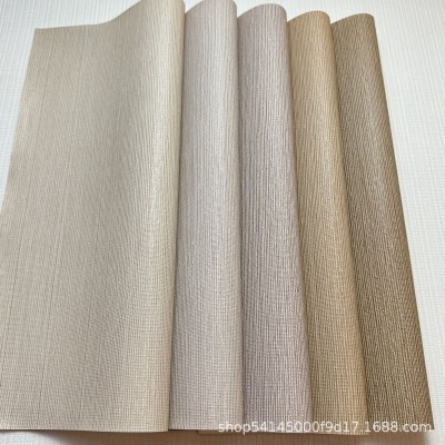 连锁酒店专用1.37米素色PVC工程墙布十字布基墙布墙纸阻燃壁布图4