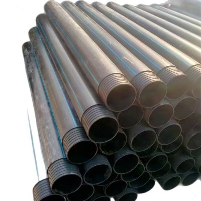 厂家PE车丝打孔管黑色高速公路排水管工程排水滤水垃圾 填埋渗透管图5