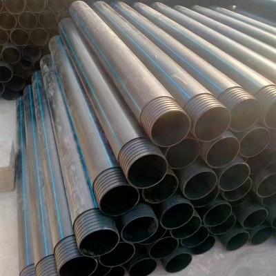 厂家PE车丝打孔管黑色高速公路排水管工程排水滤水垃圾 填埋渗透管图4