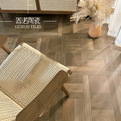 日式复古卧室木纹砖民宿客厅仿木地板瓷砖阳台书房咖啡店防滑地砖图3