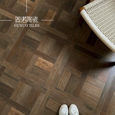 日式复古卧室木纹砖民宿客厅仿木地板瓷砖阳台书房咖啡店防滑地砖图4