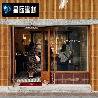 28*214波浪纹窑变长条马赛克瓷砖中古风厨房餐厅商业空间墙砖图4