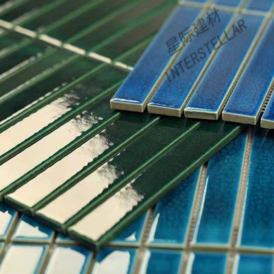 冰裂纹长条马赛克瓷砖卫生间浴室背景墙吧台阳台墙砖图3