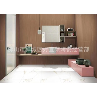 全瓷拉槽仿木纹瓷砖600X1200MM卫生间墙砖凹槽格栅条纹砖背景墙图4