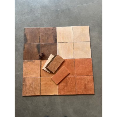 美拉德棕色瓷砖美式乡村田园风陶土红色别墅民宿客厅花园仿古地砖图3