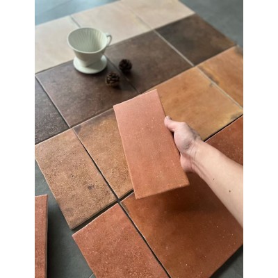 美拉德棕色瓷砖美式乡村田园风陶土红色别墅民宿客厅花园仿古地砖图2