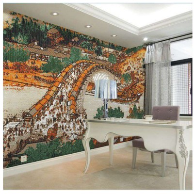 吉瑞隆热熔玻璃水晶陶瓷马赛克玄关浴室卫生间餐厅背景拼图瓷砖图3