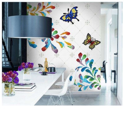 吉瑞隆热熔玻璃水晶陶瓷马赛克玄关浴室卫生间餐厅背景拼图瓷砖