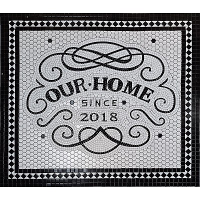 陶瓷碎拼地面拼花马赛克小颗粒瓷砖过道拼图剪切画防滑砖磁砖