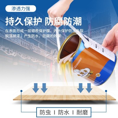 工厂批发耐候防霉木蜡油 实木家具翻新桐油 透明户外防腐木器漆图3
