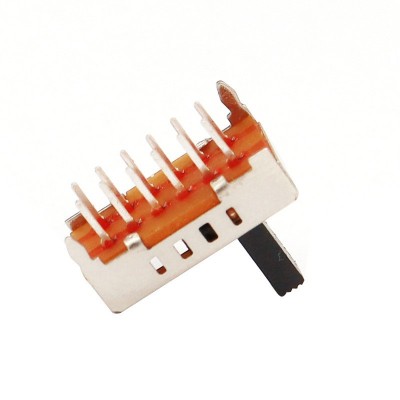 4档拨动开关SS24D02直插式双极四位12脚玩具滑动开关2P4T拨动开关图4