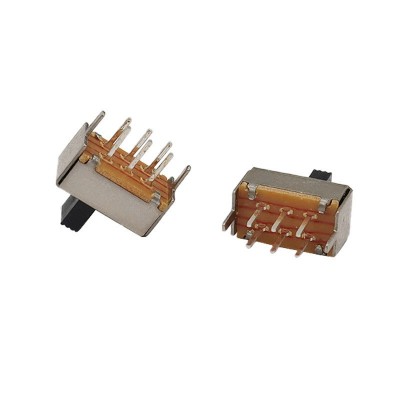 东莞立式拨动开关SS22E01双排六脚2档位电源滑动开关2P2T推动开关图4