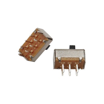 东莞立式拨动开关SS22E01双排六脚2档位电源滑动开关2P2T推动开关图5