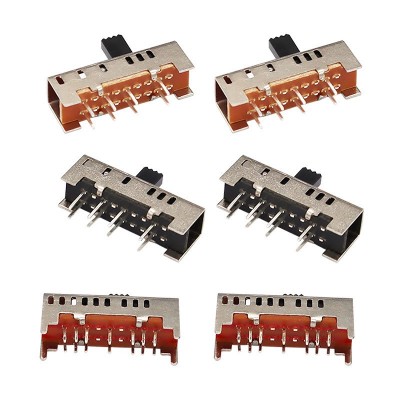 6档拨动开关SS23H06双排8脚立式滑动开关 电热毯电暖器竖拨开关图4