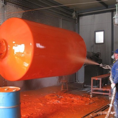 聚脲防腐防水涂料高弹性耐酸碱抗老化污水池储蓄罐游泳池耐腐蚀图2