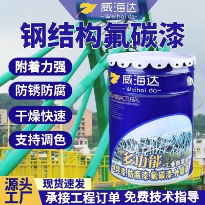 批发氟碳面漆工程桥梁金属铁艺防锈油漆户外清漆工业钢结构氟碳漆