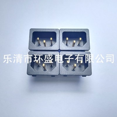 ac电源插座螺丝脚ac043脚电源座ac座母座品字型嵌入式防触电铜芯图2