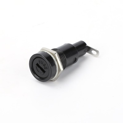 R3-11 一字5x20保险座 面板安装一字型管座 5x20电木保险丝座10A图3