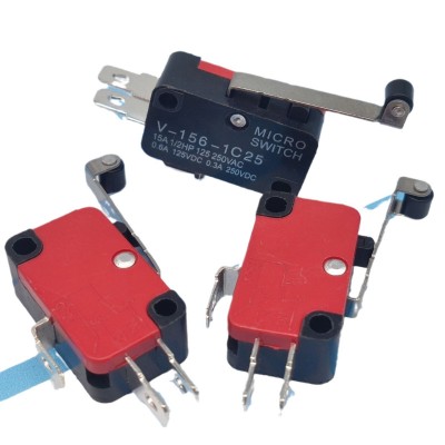 微动开关 V-156-1C25 带长轮 限位开关 铜触点 行程开关图4