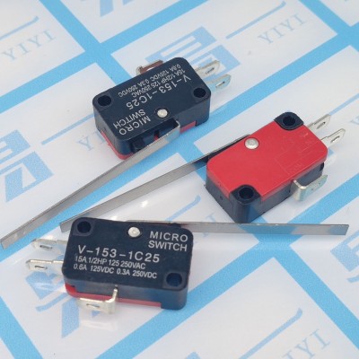 行程开关V-153-1C25 按键限位开关自复位带长柄 微动开关图2