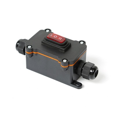 大功率双头出线防水接线盒线上中途船型开关户外按压式开关批发图3