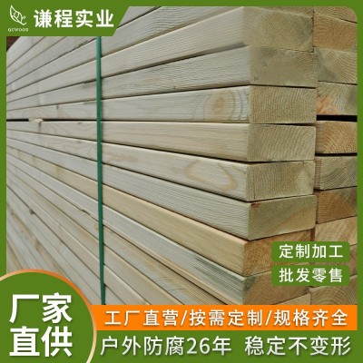 户外防腐木板批发景区民宿防腐木栈道樟子松实木板木屋别墅防腐木图3