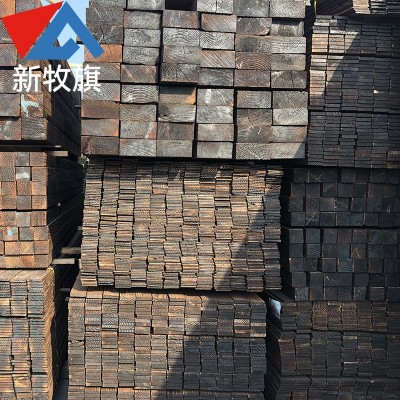 厂家供应碳化木防腐木花旗松碳化木樟子松户外圆柱板材刻纹碳化木图4