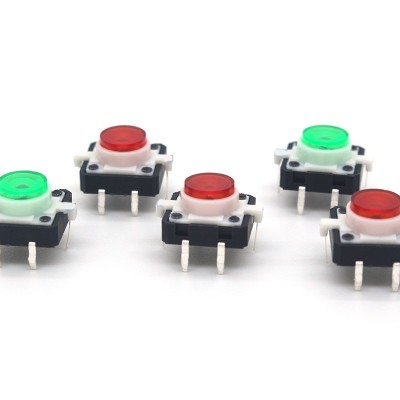 轻触开关带灯12*12 5种颜色LED高亮4脚复位按键微动按钮常开立式图4