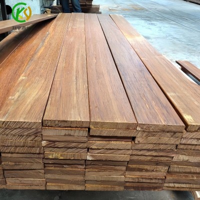 菠萝格防腐木实木圆柱户外木栈道河道护栏柳桉木圆棒异形扶手制作图2