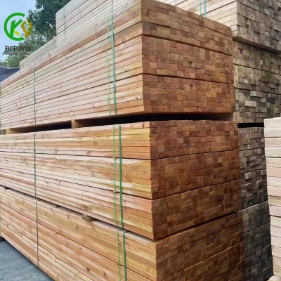 批发樟子松防腐木碳化木庭院阳台实木地板坐凳栏杆户外墙板木栈道图2