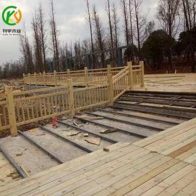 批发樟子松防腐木碳化木庭院阳台实木地板坐凳栏杆户外墙板木栈道图3