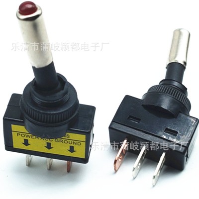ASW-15D钮子开关 12V20A摇臂开关 LED灯汽车改装摆臂开关三脚两档图3