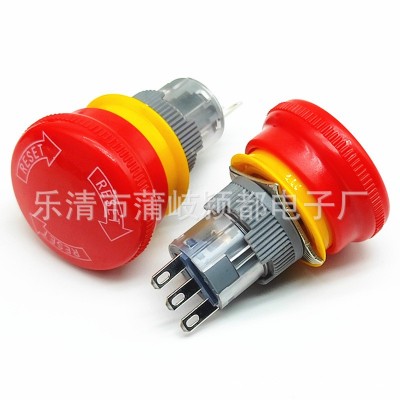 LA16-11ZS 急停按钮开关 新能源充电桩保护开关 16MM一开一闭旋钮图5