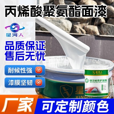 丙烯酸聚氨酯面漆金属漆彩钢瓦钢铁防锈漆铁门工业用户外防腐油漆图2