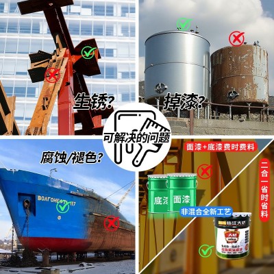 金属氟碳漆底面合一户外涂层钢结构哑光耐酸碱外墙喷涂防腐 防锈漆图2