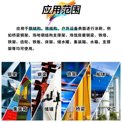 金属氟碳漆防腐防晒户外耐候外墙栏杆防锈油性面漆工业氣碳 金属漆图3