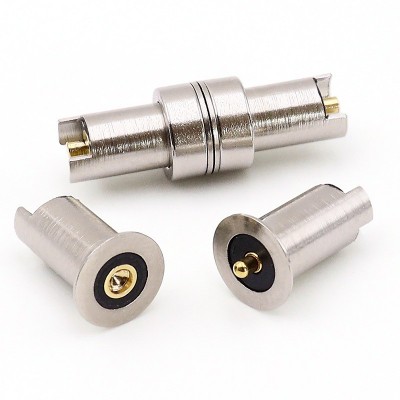 磁吸连接器8MM圆形2P防水磁吸头 直径8×8盲吸单点吸附式磁力充电图2