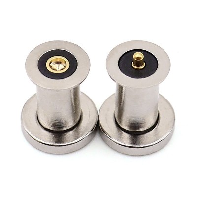 磁吸连接器8MM圆形2P防水磁吸头 直径8×8盲吸单点吸附式磁力充电图3