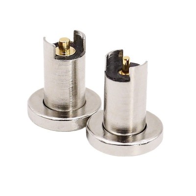 磁吸连接器8MM圆形2P防水磁吸头 直径8×8盲吸单点吸附式磁力充电图5