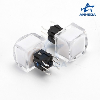 方头带LED灯按钮开关 KFC-A0674-5-17H数码设备按键带灯轻触开关图3