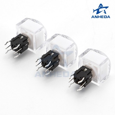 方头带LED灯按钮开关 KFC-A0674-5-17H数码设备按键带灯轻触开关图4