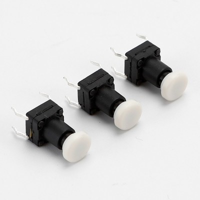 带圆白帽子轻触开关 KFC-A06-14.5H-FS立式4脚插件轻触按键开关图5