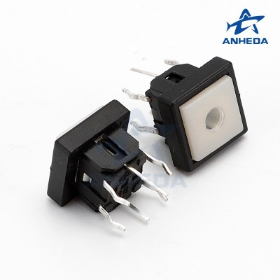 方头带灯轻触开关 KFC-A0644-2-8.2H立式6脚直插带灯按键开关图3