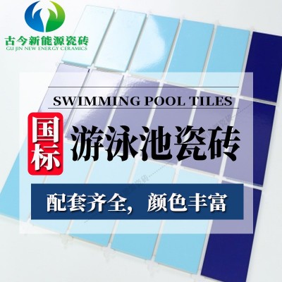 国标240*115游泳池瓷砖岸上防滑体育馆学校训练水池配套阴阳角