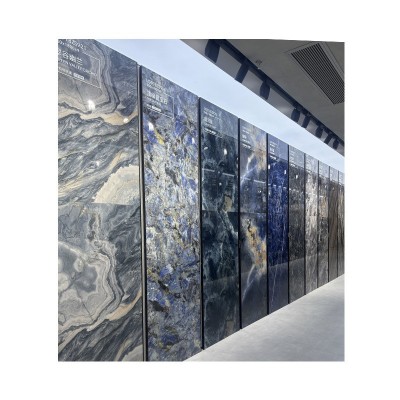 轻奢客餐厅通铺岩板地砖900X1800电视背景墙酒店工程墙砖定制图5