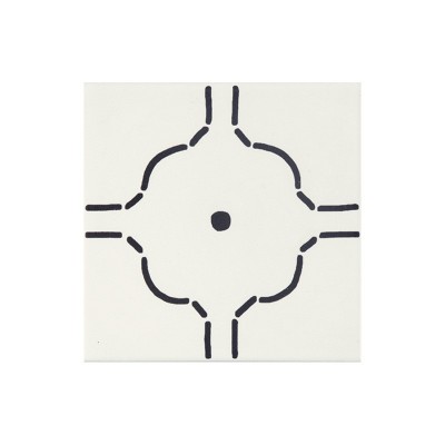 晶玛法式复古黑白小花砖卫生间浴室瓷砖花片厨房阳台防滑地砖图4