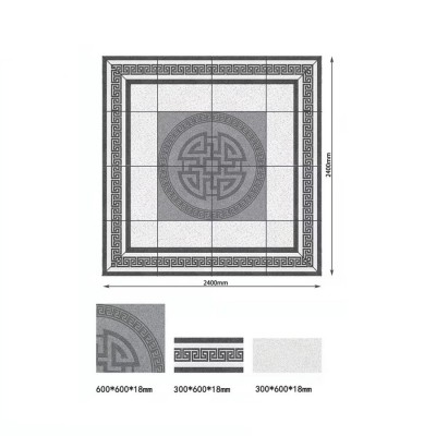 石英砖生态地铺石pc砖芝麻白灰黄金麻花岗岩拼花自建别墅庭院地砖图4