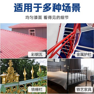 防锈漆彩钢瓦翻新漆屋顶护栏防腐金属漆水性工业漆厂房金属漆图3